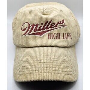 MILLER HIGH LIFE American Needle Brown Corduroy Baseball Hat Cap SnapBack